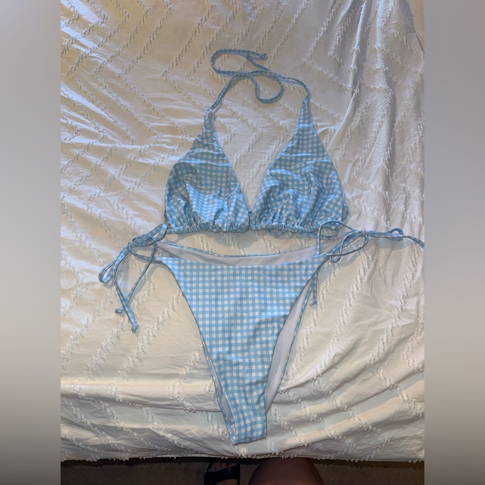 Blue Gingham Bikini